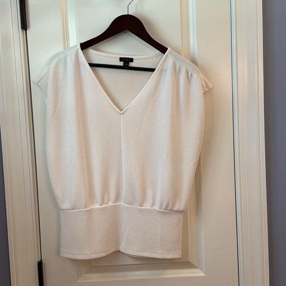 V neck blouse with wide band